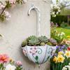 Umbrella Shaped Wall Mounted Iron Planter Decorative Hanging Flower Pot Succulents Indoor Outdoor Garden Home Plant Container