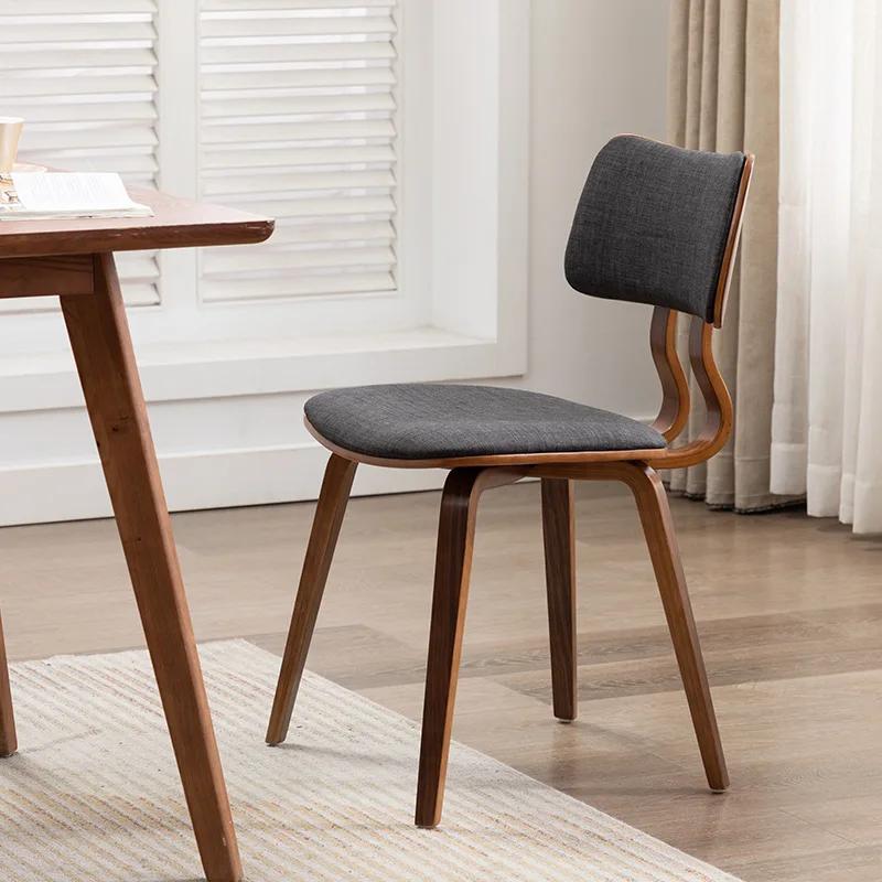 Stool dining chair home Nordic solid wood dining chair modern minimalist light luxury dining table chair backrest