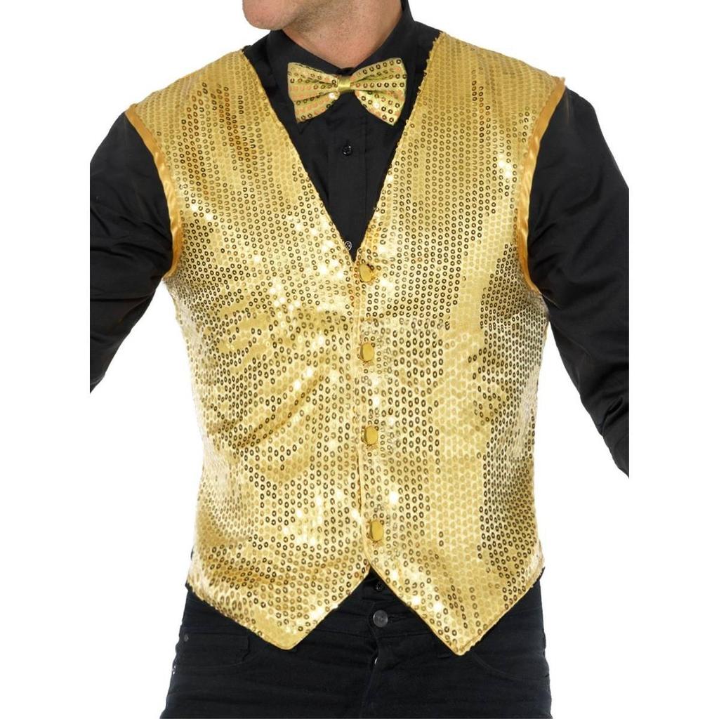 Smiffys Unisex Adult Sequin Costume Vest