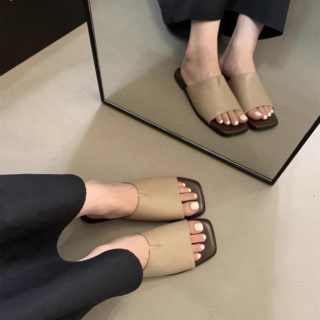 Stylish Minimalist Single Strap Sliding Sandals Women's Slippers Summer Outdoor Casual Opentoe Flats Autumn
