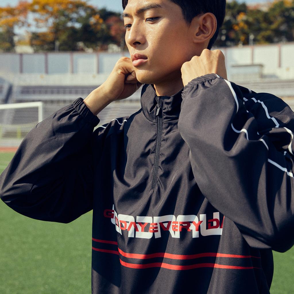 Leadraw Triunfo Half Windbreaker _ Black
