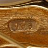 Chanel Bamboo COCO Mark Brooch Vintage Plated Gold 35g Women Used