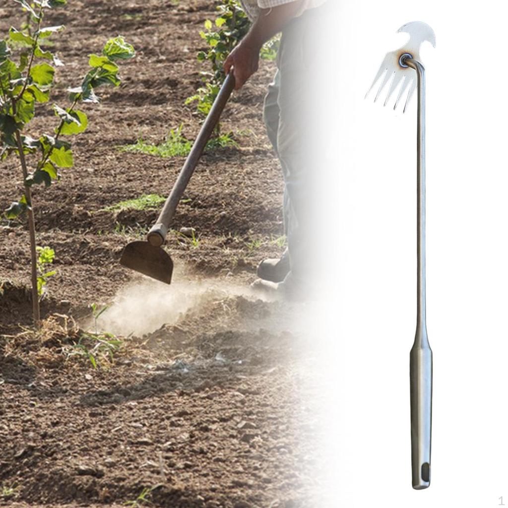 Garden Weeding Tool Stainless Steel,Portable, Ergonomic Design Comfortable Rake Weed Puller