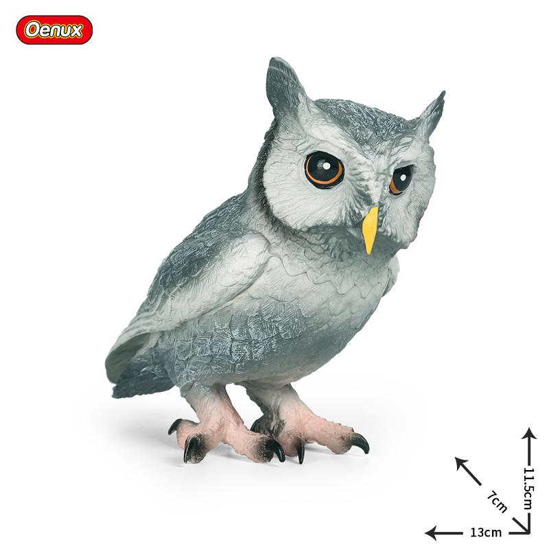 Oenux Bird Nest Animals Peacock Parrot Trogon Hornbill Owl Model PVC Action Figures Big Garden Decoration Cute Kids Toy Gift