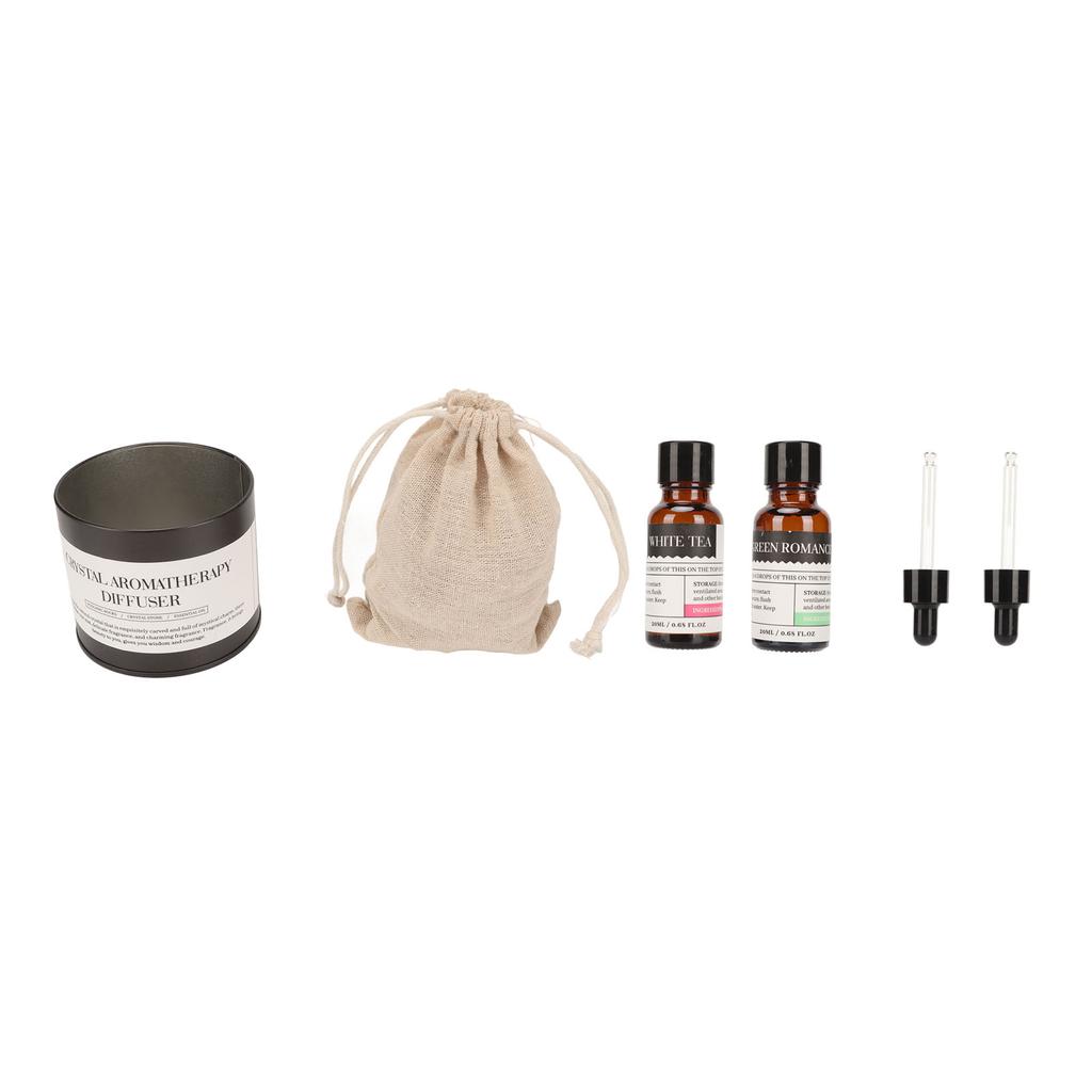 2pcs 20ml Essential Oil Aromatherapy Diffuser Set Reduce Stress Stone Diffuser for Bedroom