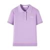 Navigare Women's Simple Knit Short-Sleeve Polo T-Shirt