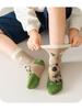 Capybara Kids' Cotton Mid-Calf Socks with Cartoon Designs for Spring, Autumn, and Winter