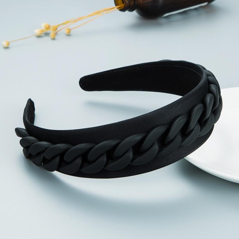Women's Rural Wide Edge Color Chain Decoration Makaron Color Headband