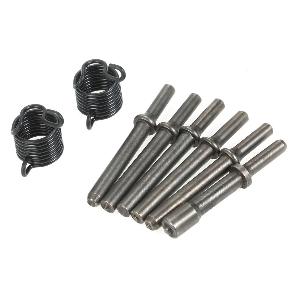 8 Piece Air Rivet Hammer Bit Set 40Cr Steel Smoothing Pneumatic Air Hammer Bits with Spring