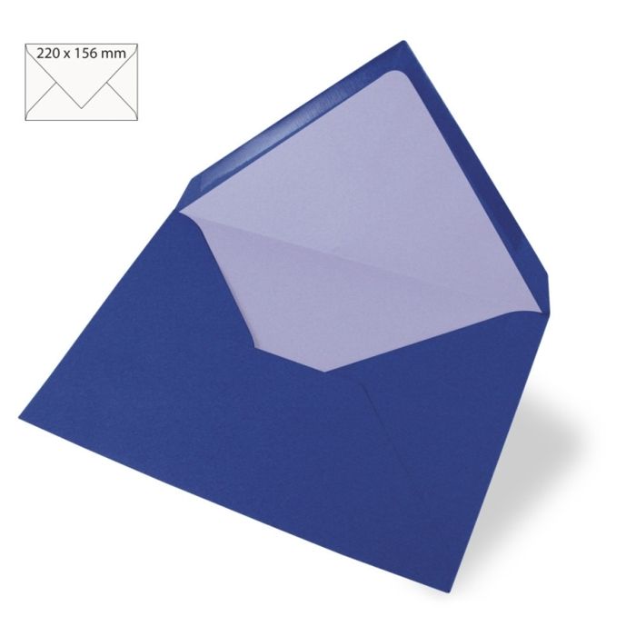Enveloppe p.Carte A5 uni FSC Mix Credit, bleu royal, 220x156mm, 90g / m², 5 pces