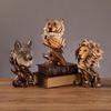 Synthetic Animal Resin Head Statue Office Bookshelf Decoration Gift For Friends