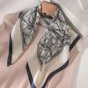 100% Pure Silk Square Scarf Women Lightweight Fashionable Office Accessory Printed Elegant Wrap