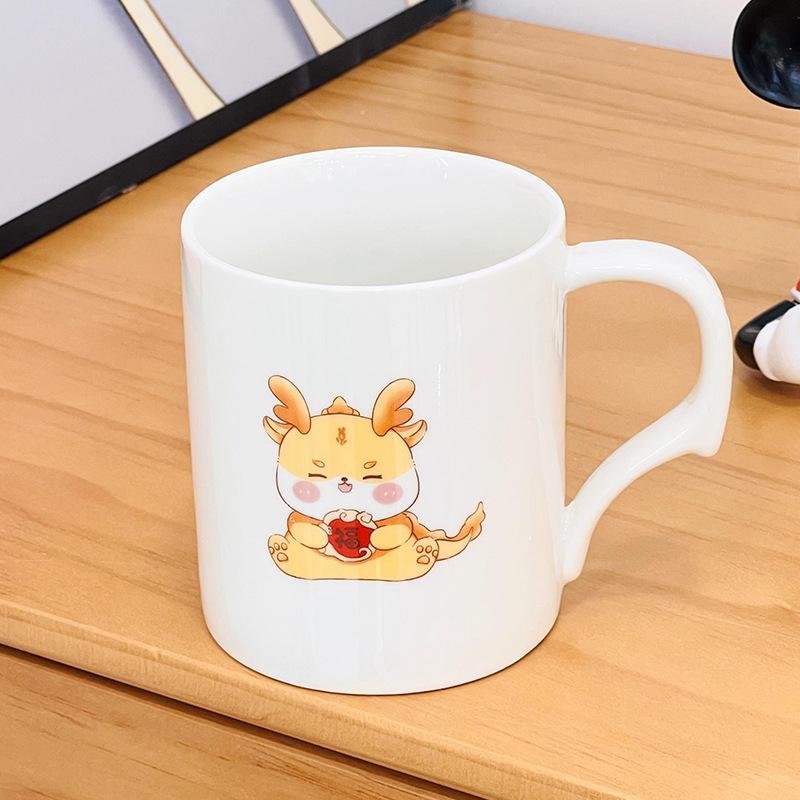 Roztomilý roztomilý medvídek Single Cup Kreslená dívka Keramický šálek Vysoce vypadající domácí Hrnek odolný vůči vysoké teplotě Malý dárek Kelímek na vodu