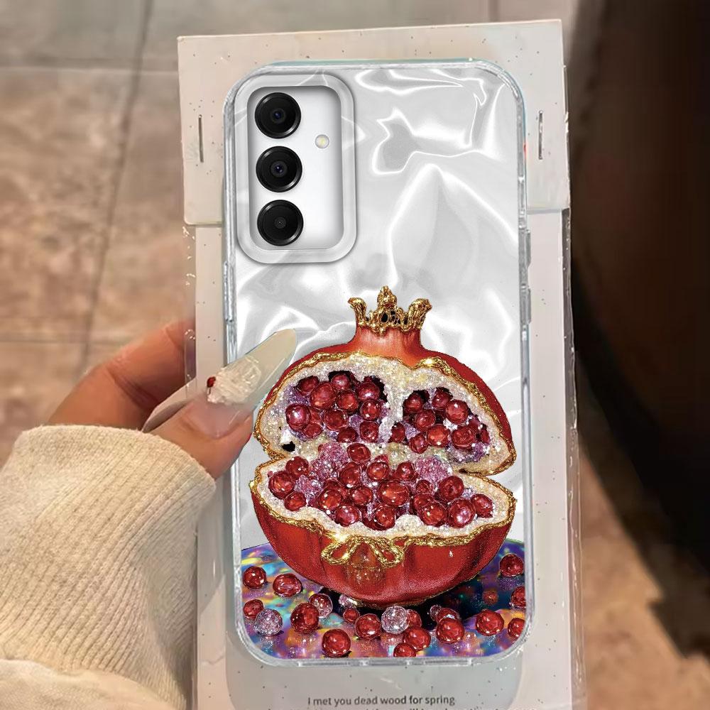 White Peony Lotus Print Women Girls Phone Case for Samsung Galaxy A55 A56 A36 A26 A16 A53 A06 A14 A24 A34 A54 A15 A25 A35 Cover