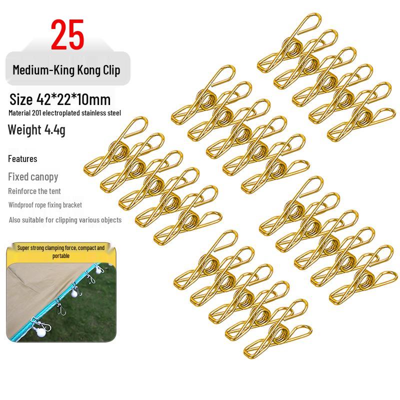 Multi-Use Tent & Awning Windproof Clips for String Lights & Camping Securement