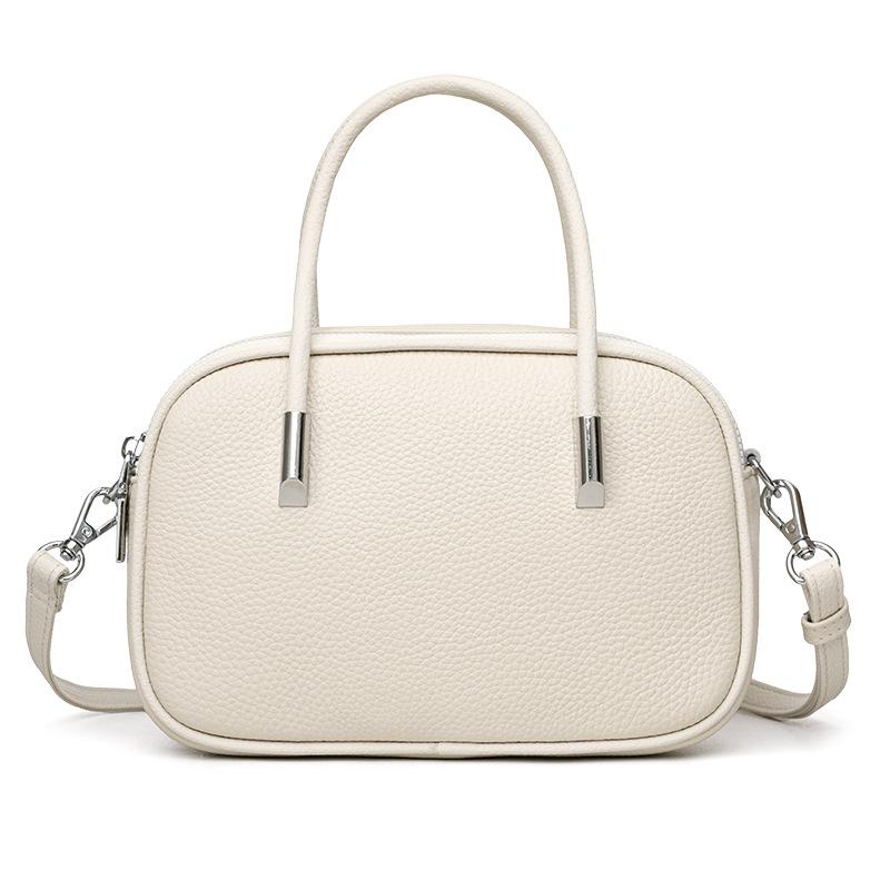 Genuine Leather Handbag, Fashionable Large-capacity Single-shoulder Crossbody Bag, Women's Bag