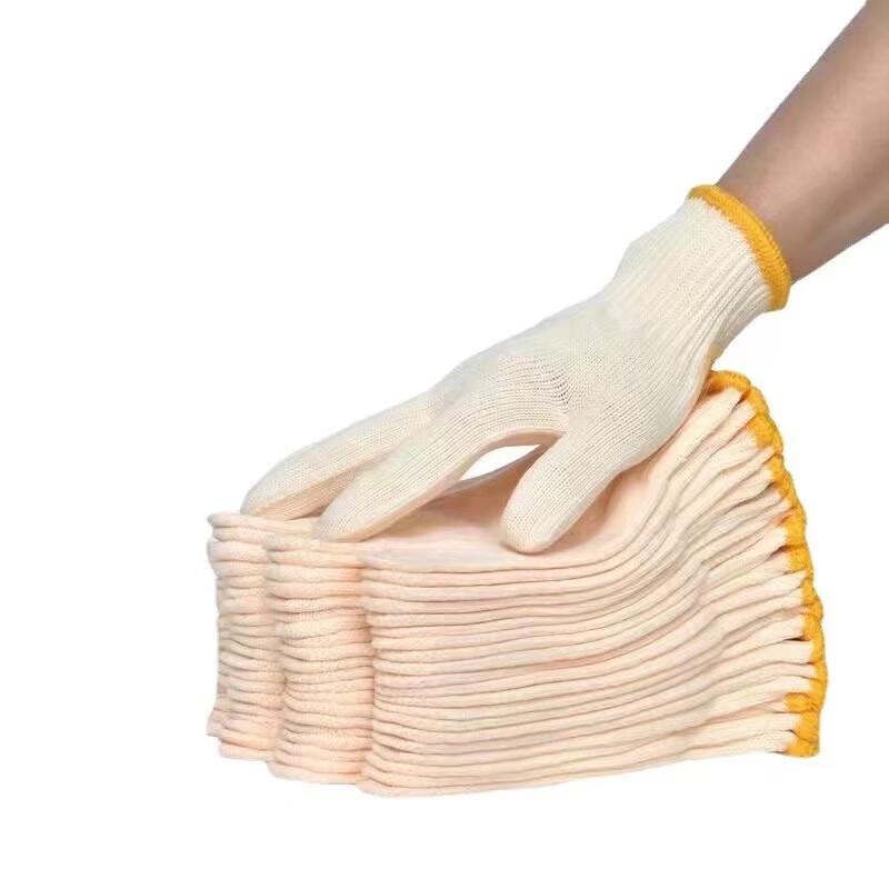 WEZHO Heavy-Duty Golden Cotton Work Gloves