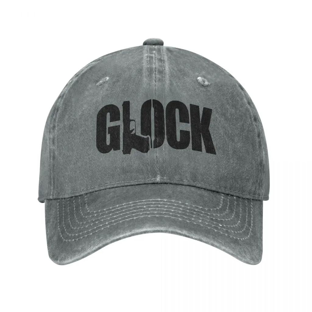 Glock Tactical Shooting Gun Baseball Caps Distressed Denim Snapback Cap Outdoor All Seasons Travel Unstructured Caps Hat