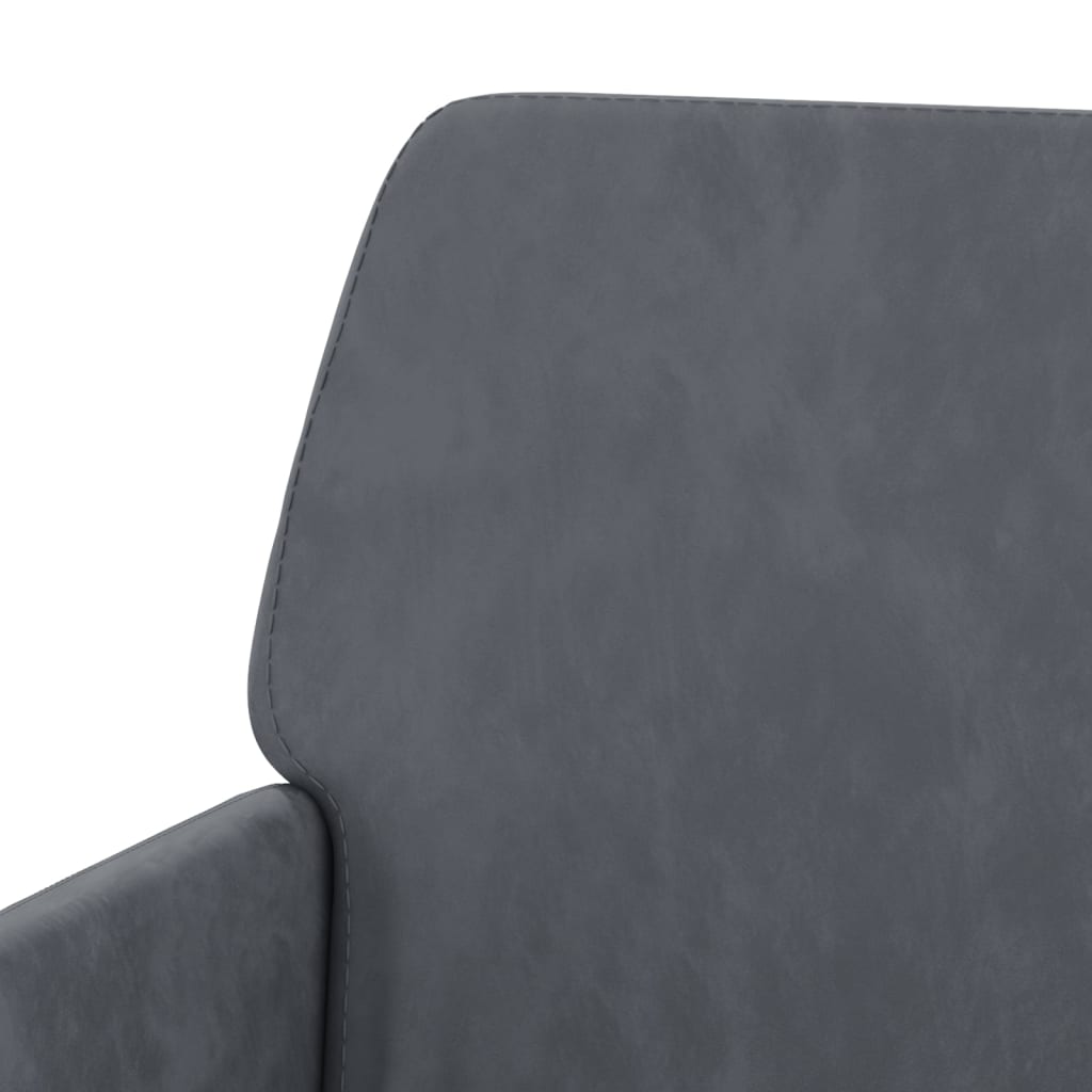 Vidaxl Fotel, Ciemnoszary, 62X79X79 Cm, Obity Aksamitem