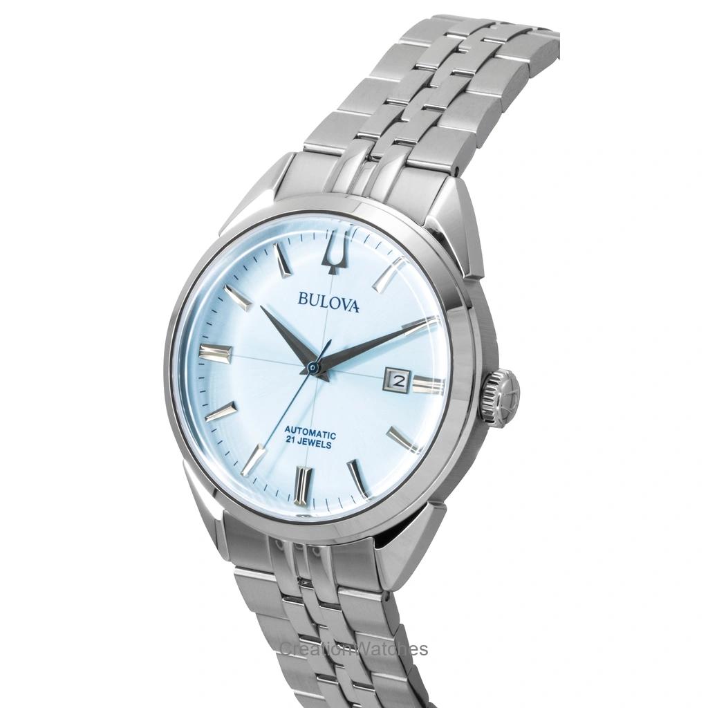 BULOVA Sutton Stainless Steel Ice Blue Dial Automatic 96B423 Men's Watch