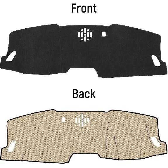 YOJOJOCO Dash Cover For Honda Pilot 2026 2025 2024 (Without HUD) Accessories Flannel Dashboard Cover Dash Mat Center Console Cover Sunshield