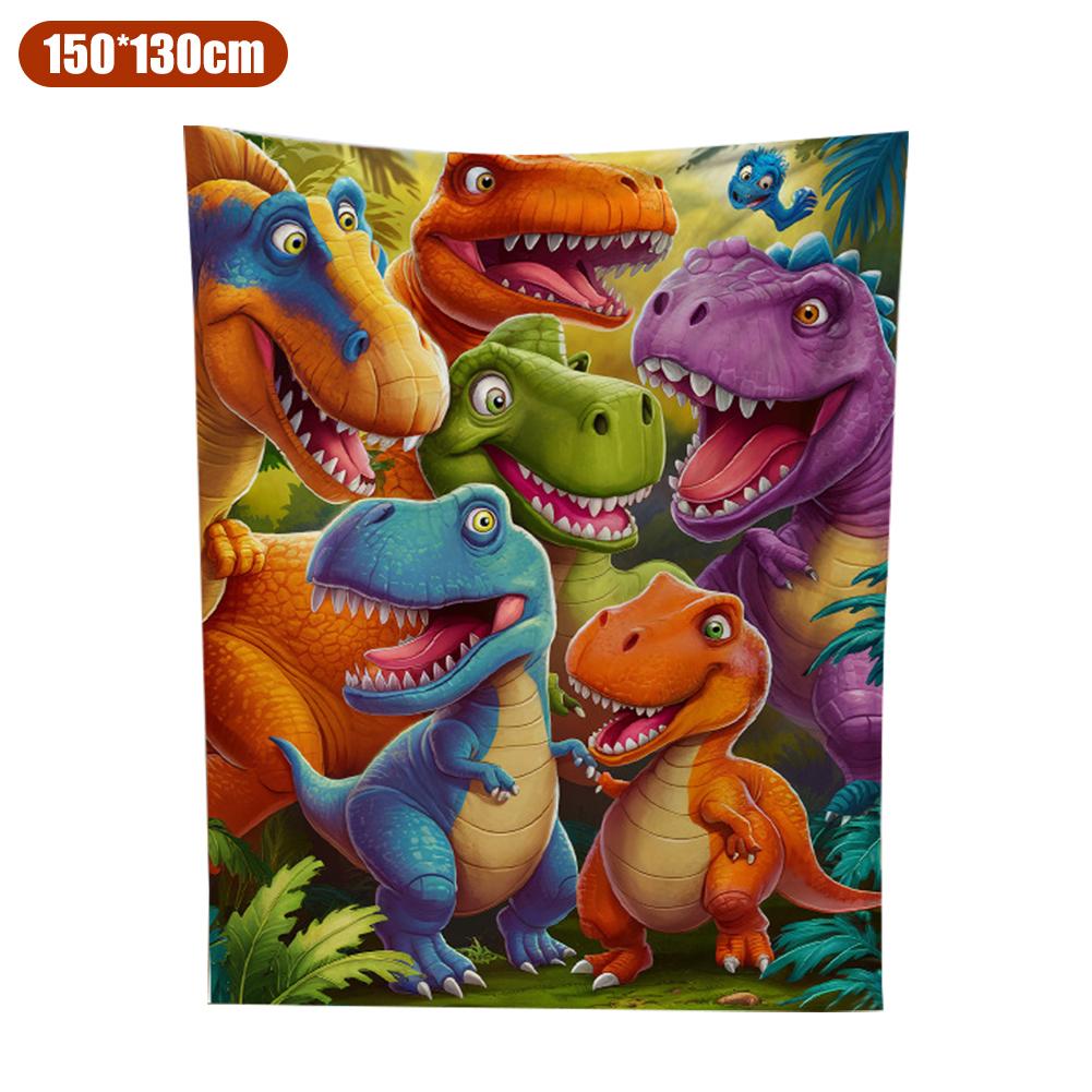 Cute Funny face dinosaur 3D print blanket tapestry comfortable warm blanket lightweight fabric fast shipping washable Flannel