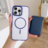 Magnetic Card Slot Clear Phone Case For iPhone 16 Pro Max 15 14 Pro 13 12 11 for Magsafe Shockproof Metal Lens Frame Protection Cover