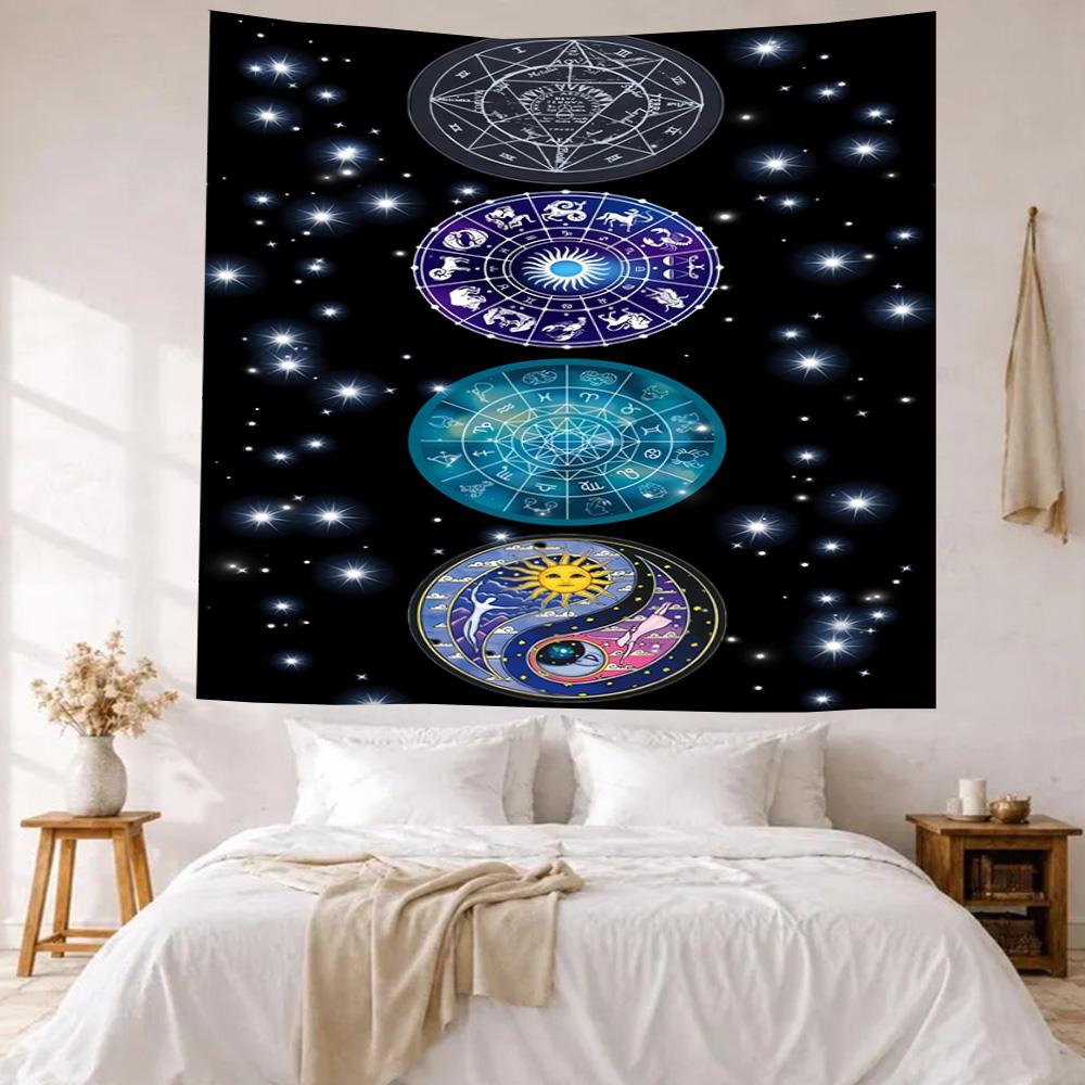 Yingyang Wall Decor Tapestry Art For Pet Memorial Birthdaywedding Party Backdrop Family Gift