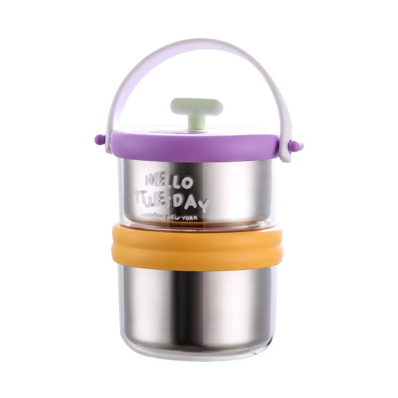 Modern Minimalist Stainless Steel Insulated Soup Container For Office And Travel