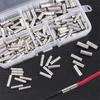 200pcs Uninsulated Butt Connector Set Crimp Connector Set Comprehensive Electrical Butt Connector Set for Electrical