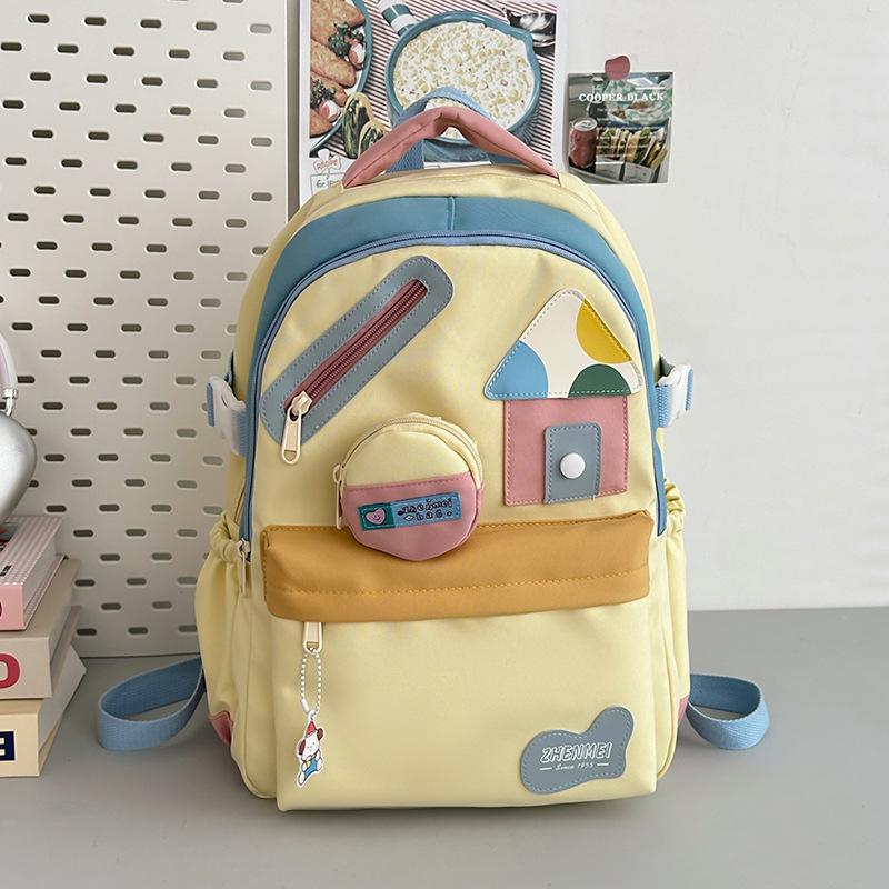 

Schoolbag Female College Student Cute Cartoon Computer Backpack Lightweight Large Capacity High School Student Backpack one size fits all