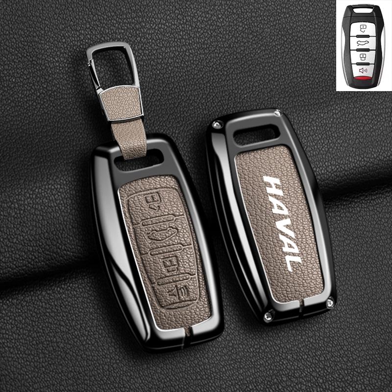 Alloy Car Key Case Cover For Great Wall Haval Jolion H6 H7 H4 H9 F5 F7 F7X F7H H2S Gmw Dargo Keychain Auto Accessories