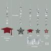 Cheerland 2026 Burgundy Graduation Decorations Black and Maroon Graudation Garland Congrats Grad Banner Cap Grad Party Decor Prom Decoration Silver