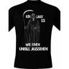 Men's Funny Grim Reaper T-Shirt - Vintage Gothic German Quote "Ich Lass' Es Wie Ein Unfall Aussehen" Tee, Loose Fit Casual Short Sleeve Shirt