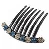 Korean Style Rhinestone Flower Hair Comb - Seven-Tooth Large Hairpin Accessory