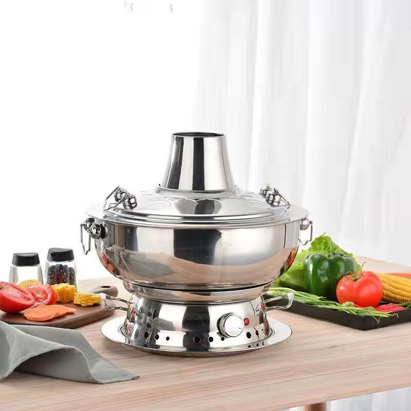GOWKE Retro Copper Dual-Use Shabu-Shabu Hot Pot