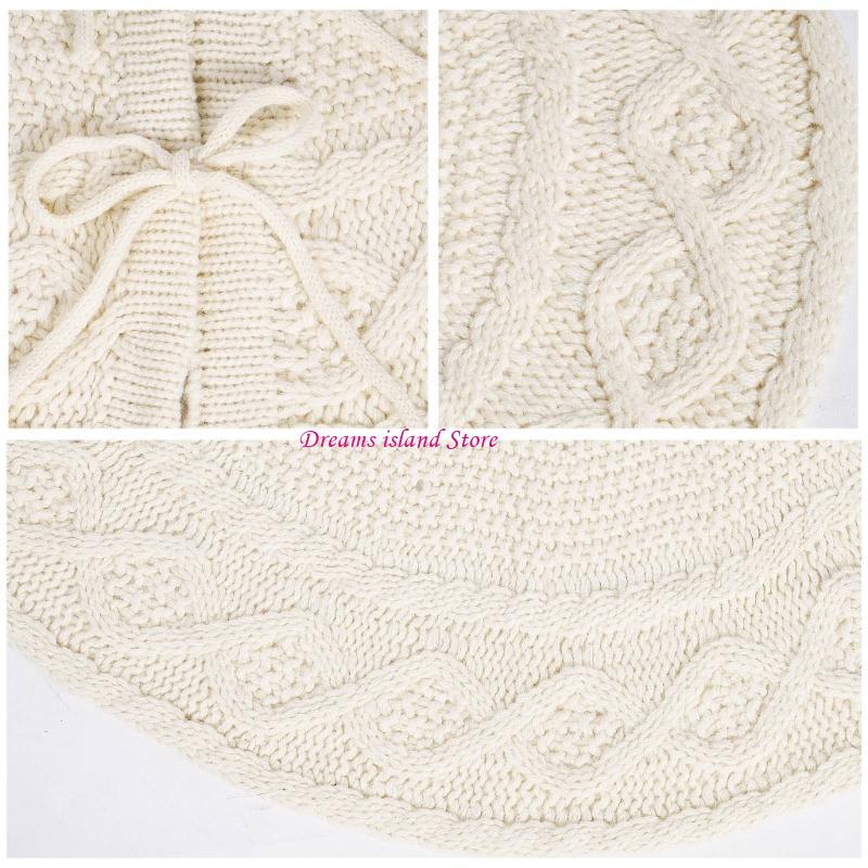 White Christmas Tree Floor Cover Elegant Christmas Tree Carpet Festival Christmas Tree Stand Skirt Decorations HX6C