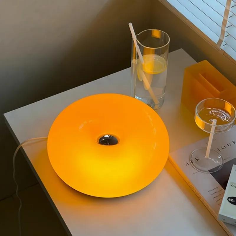 French Art Bauhaus Wall Lamp Vintage Table Light Orange Glass Wall Sconces Desk Bedroom Bedhead Home Indoor Decor Touch Lamp