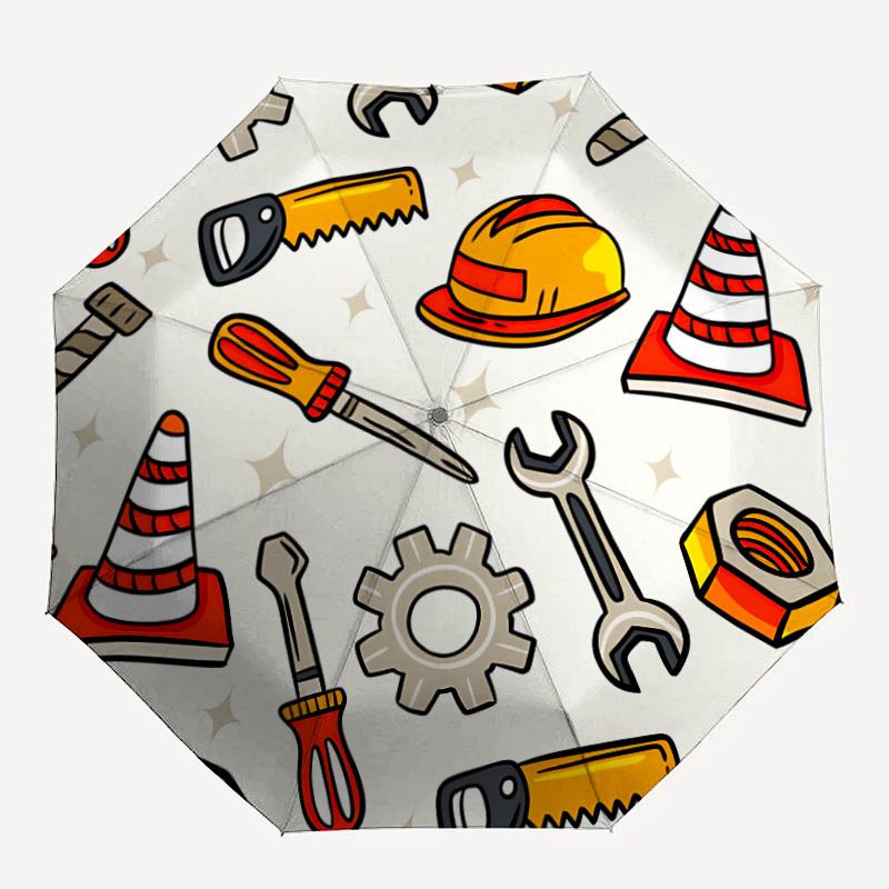 1pc Tools Print Open/Close Folding Umbrella, All- Portable Umbrella for & Men, Stylish Accessory (Holiday Gift) 8-Rib Yy251213119