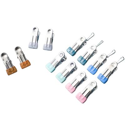 10Pcs Stainless Steel Clothes Peg Household Multipurpose Sealing Clips Windproof Non Slip No Trace Fixed Clamp Airing Clothespin