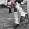 Cute cotton blend zippered knee-long socks for women
