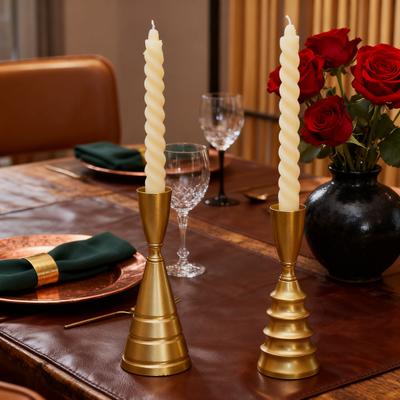 Brass Gold Taper Candle Holders Vintage Wrought Iron Candle Holder for Dinner Room Table