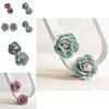 Stylish Flower Earrings For Women Fashionable Geometric Design Jewelry