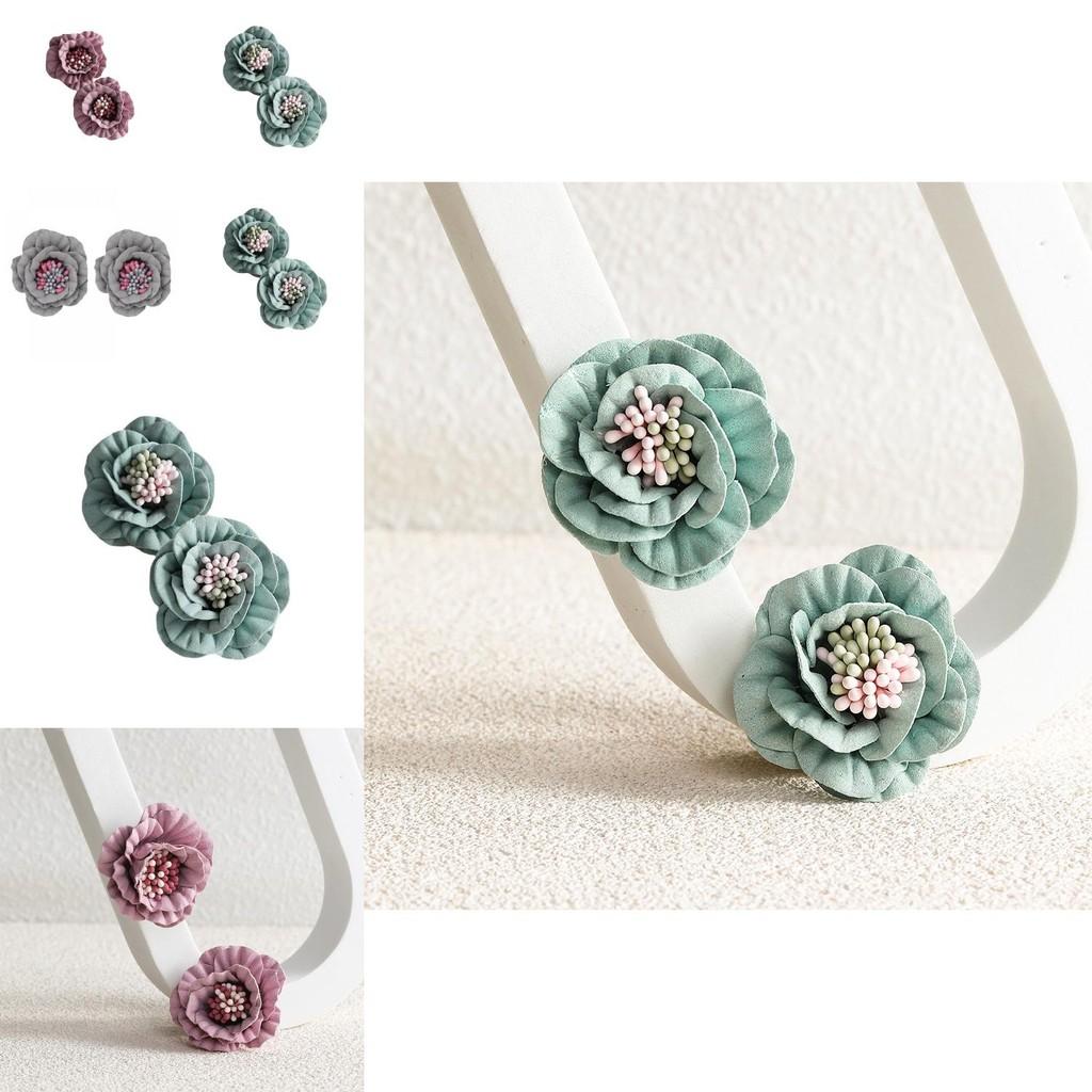Stylish Flower Earrings For Women Fashionable Geometric Design Jewelry