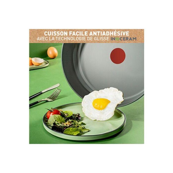 Poêle - Tefal - Renew+ - Éco-conçue - 20 cm - Céramique - Gris Hippo Iron