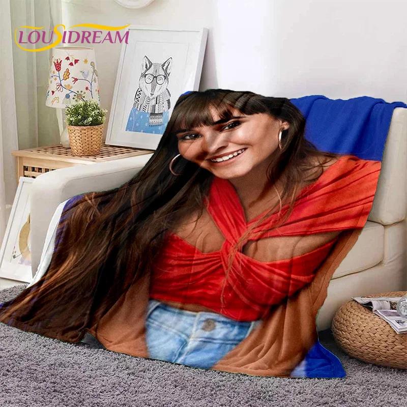 3D Cute Aitana Spanish Singer Soft Blankets,Keep Warm Throw Blanket Comfortable Blanket for Picnic Beds Sofa Home Bedroom Gifts