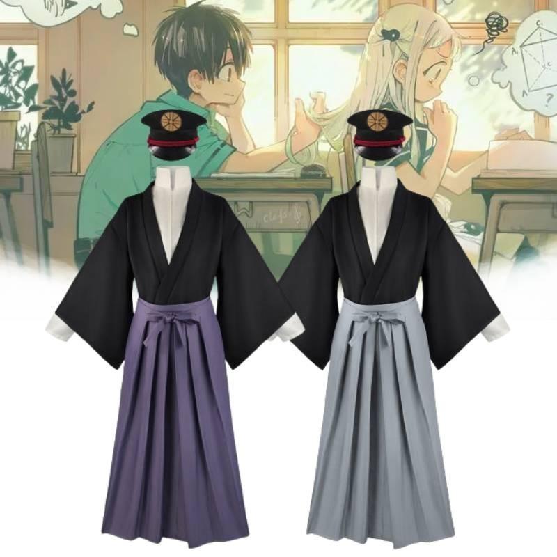 Demon Slayer Tanjiro Kamado Halloween Cosplay Costume Set Polyester Fabric Purple