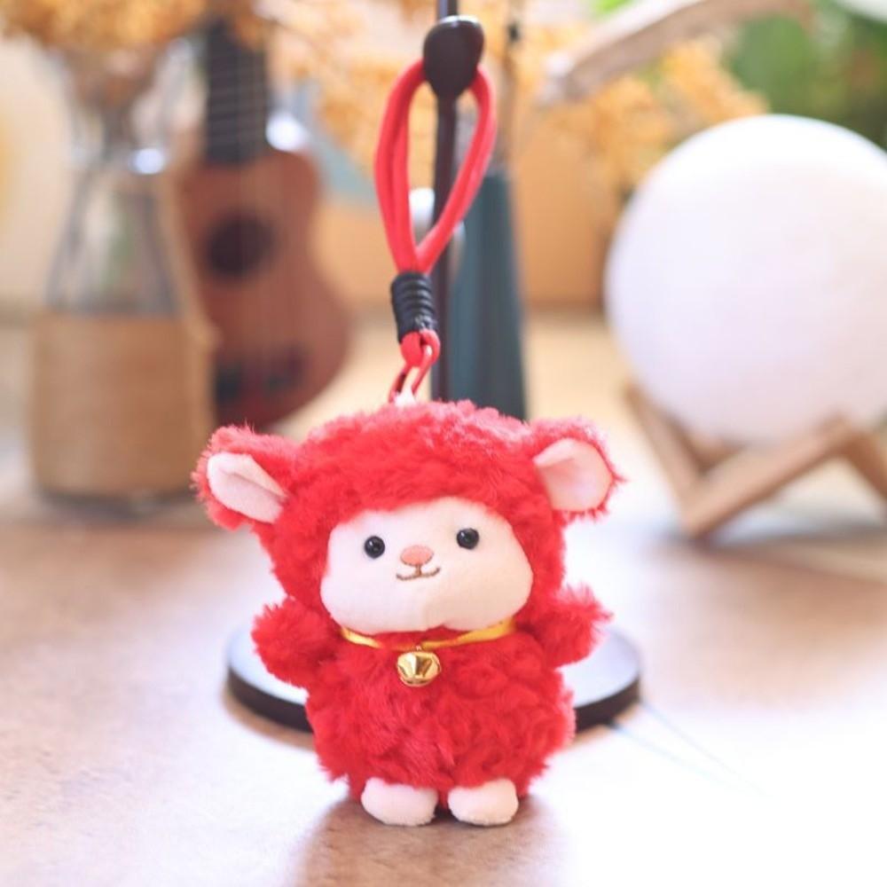 Standing/Sitting Mini Sheep Plush Keychain Cartoon Soft Lamb Doll Ornament  Year of the Sheep