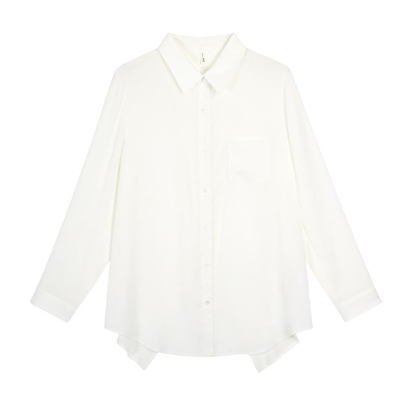 

Белая рубашка с солнцезащитным кремом для женщин, больших размеров, нежная для кожи, свободная, с длинными рукавами, открытая рубашка с кондиционером, верхняя одежда 5XL белый