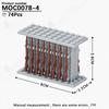 MOOXI WW2 Military Series Weapon Rack Guns Collection Model MOC Bricks DIY Assembled Building Blocks Toys For Boy Birthday Gifts